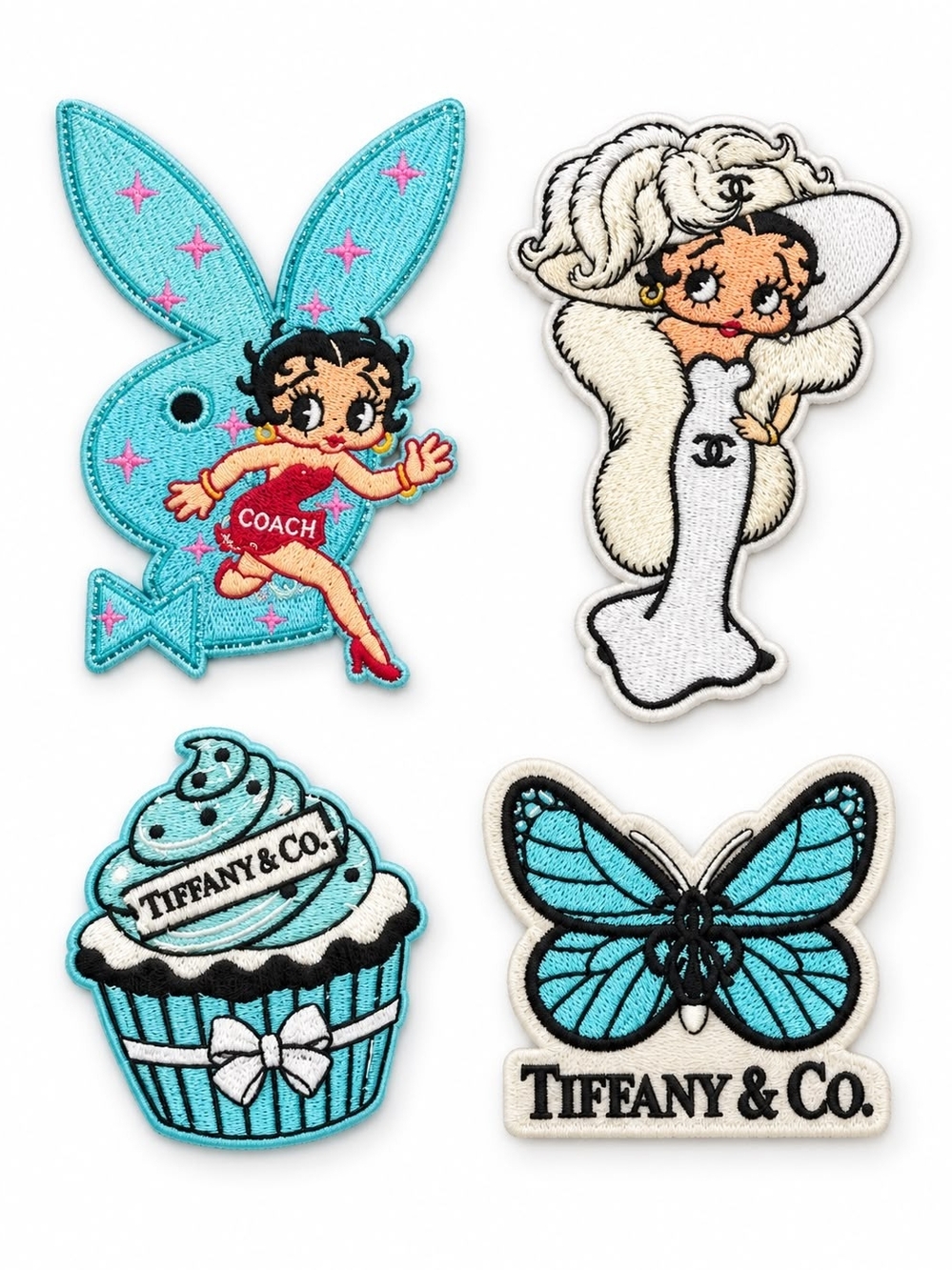 Patch Set - Turquoise, White, Black, Pink